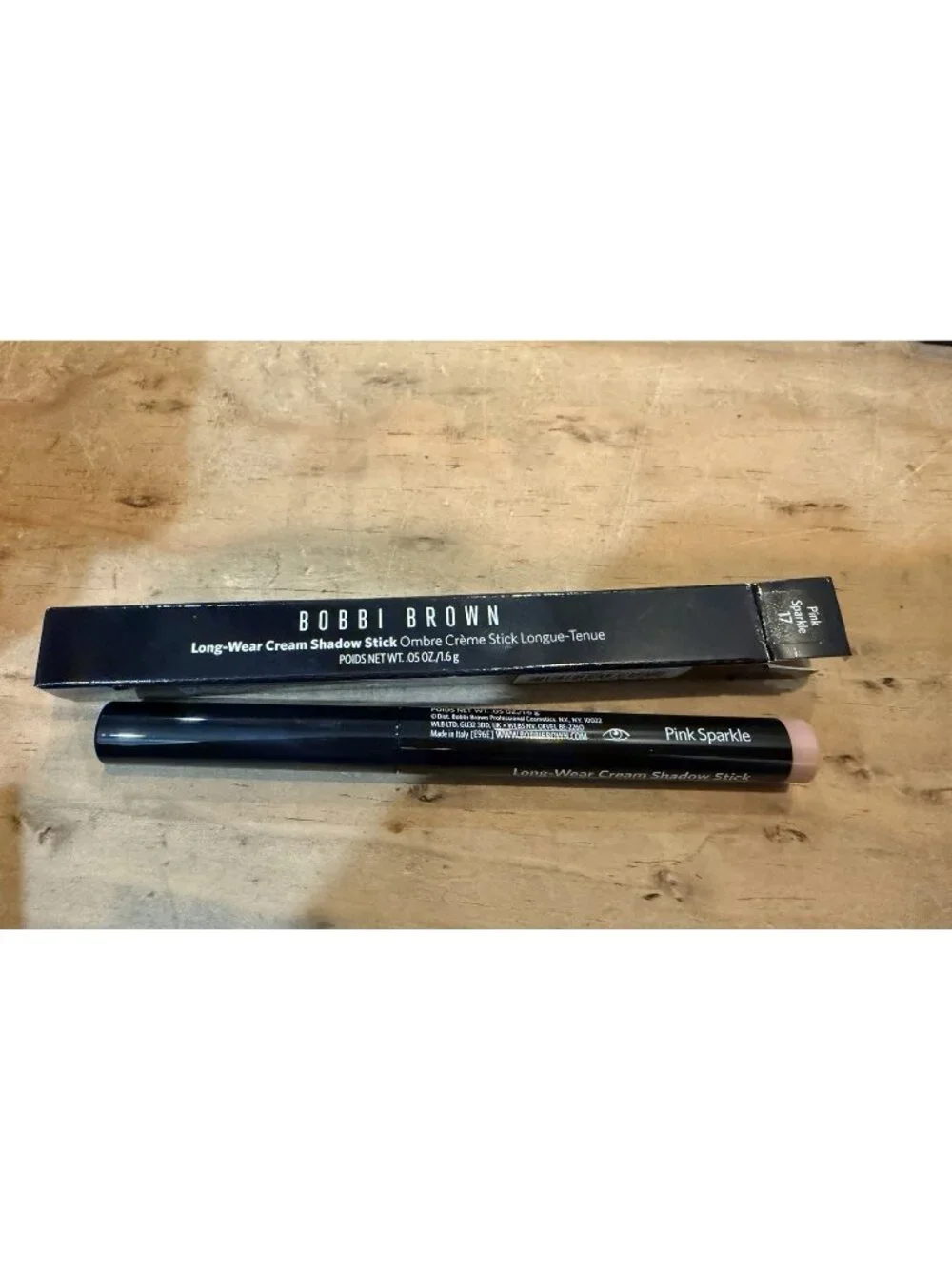 Bobbi Brown Pink Sparkle 17 Long-wear Cream Shadow Stick 0.5 oz New With Box